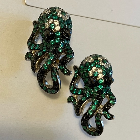 Stunning Octopus silver earrings - Picture 4 of 6